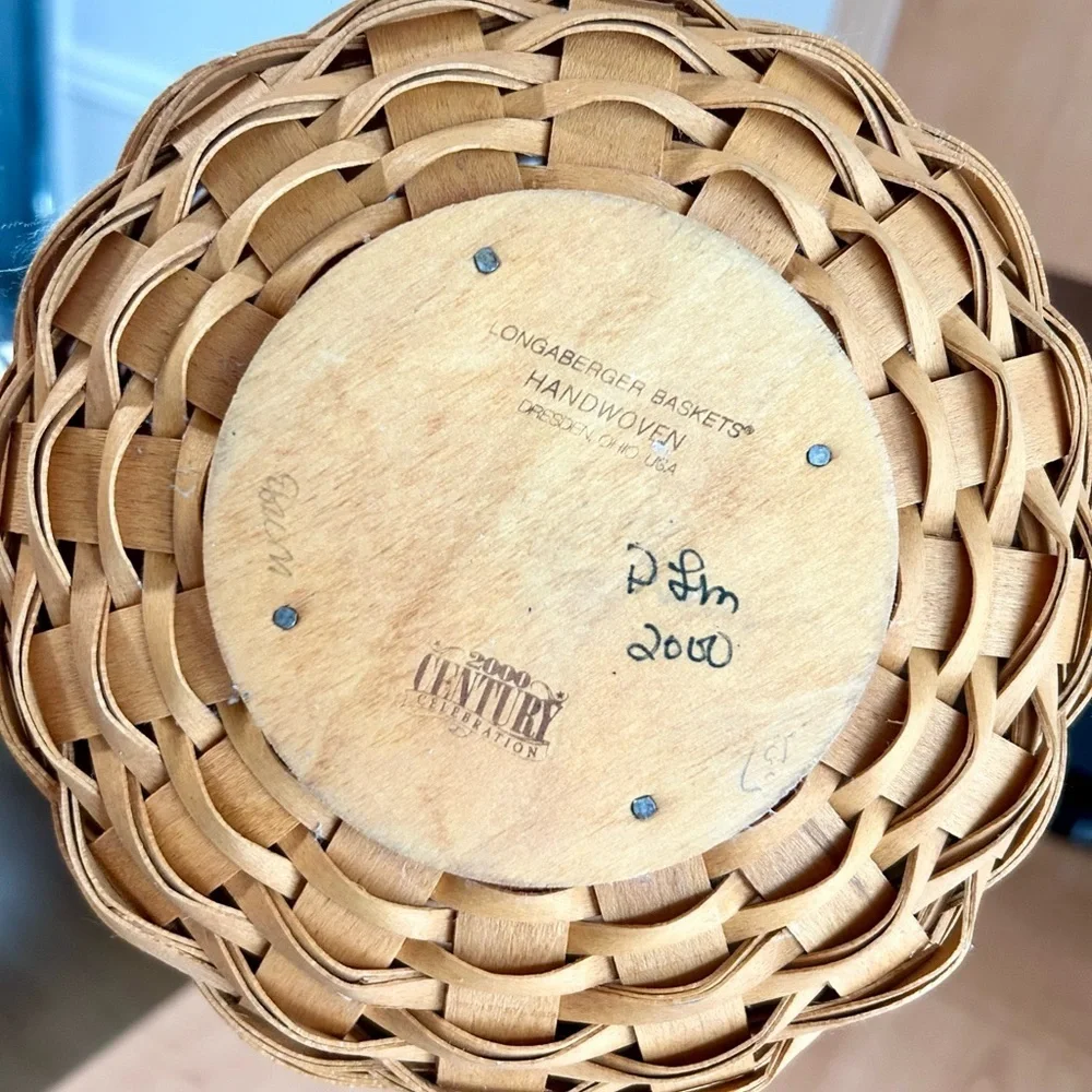 Longaberger October Fields Pumpkin Basket Set Lid/Plaid Liner/protector/tag